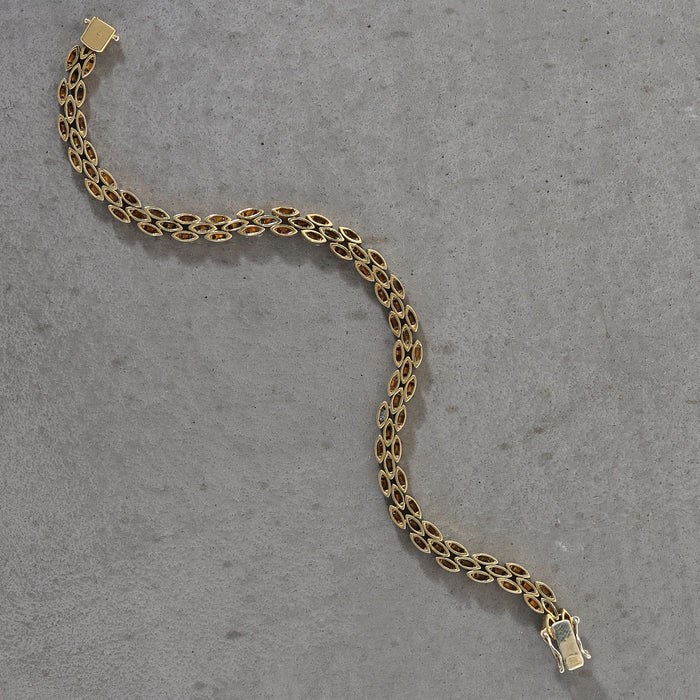 DIAMOND AND RUBY BRACELET 18K YELLOW GOLD