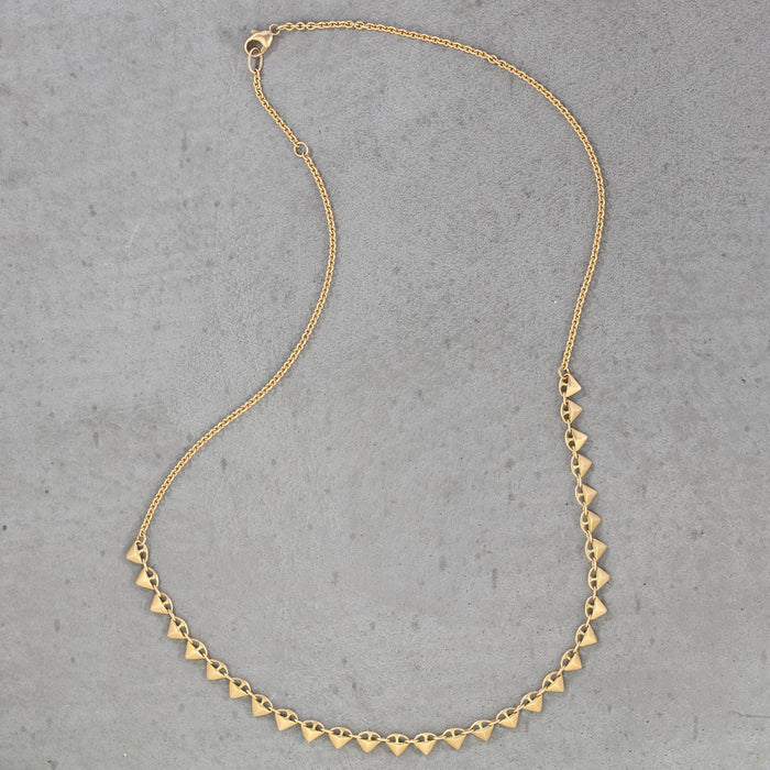 TRIANGLES NECKLACE 18K YELLOW GOLD