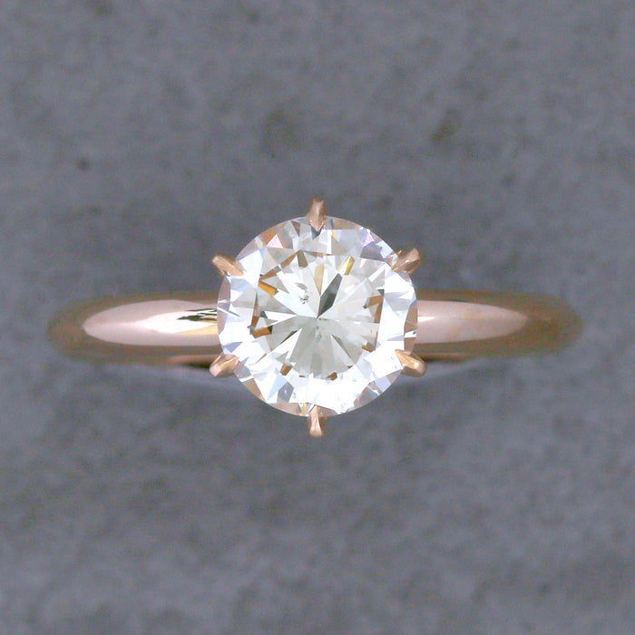 1.93CT BRILLIANT DIAMOND 6 PRONG SOLITAIRE 18K YELLOW GOLD