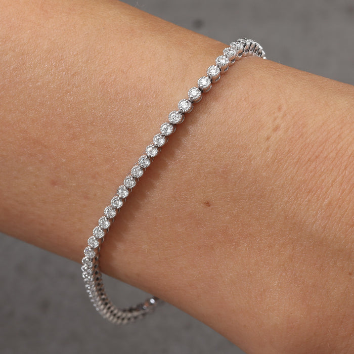 DIAMOND LINE BRACELET 18K WHITE GOLD