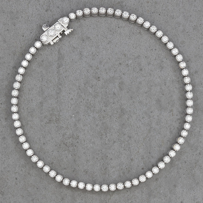 DIAMOND LINE BRACELET 18K WHITE GOLD