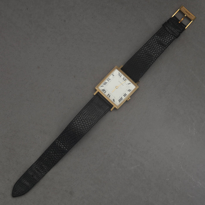 JUVENIA GENT'S SQUARE WATCH 18K YELLOW GOLD