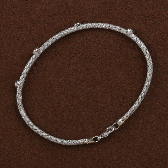 DIAMOND TWIST BANGLE IN 18K WHITE GOLD