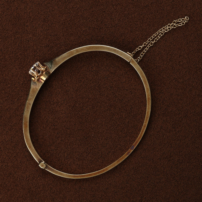 VICTORIAN DIAMOND AND ENAMEL BRACELET IN 14K YELLOW GOLD