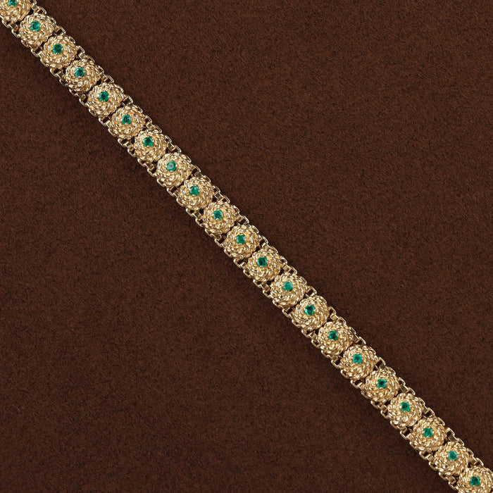 EMERALD TWIST BRACELET IN 18K YELLOW GOLD