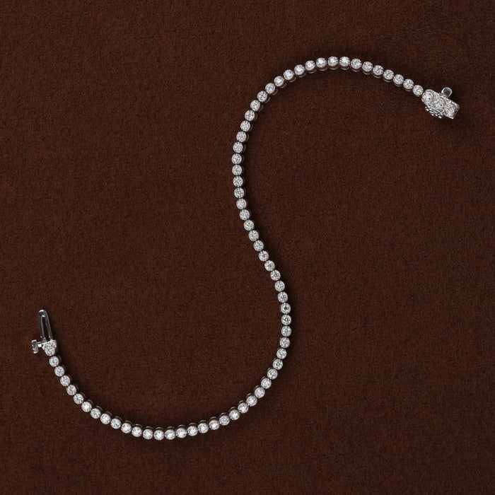 DIAMOND LINE BRACELET 18K WHITE GOLD