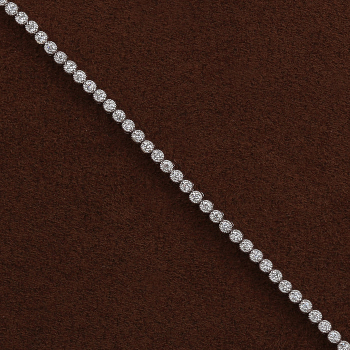 DIAMOND LINE BRACELET 18K WHITE GOLD
