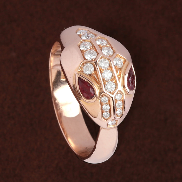 BULGARI SERPENTI SNAKE RING IN 18K ROSE GOLD