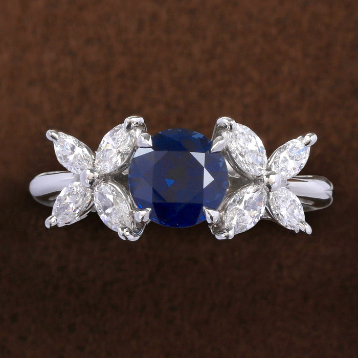 TIFFANY SAPPHIRE DIAMOND VICTORIA RING PLATINUM