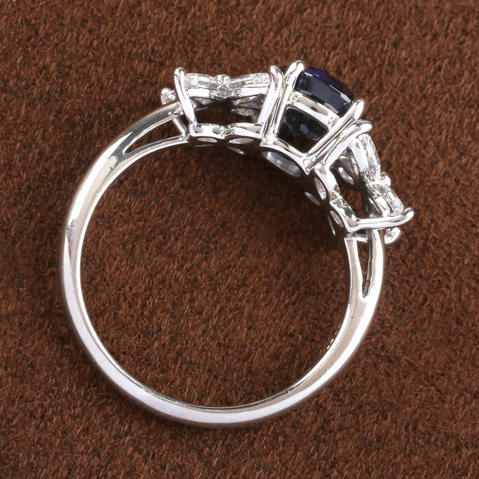 TIFFANY SAPPHIRE DIAMOND VICTORIA RING PLATINUM