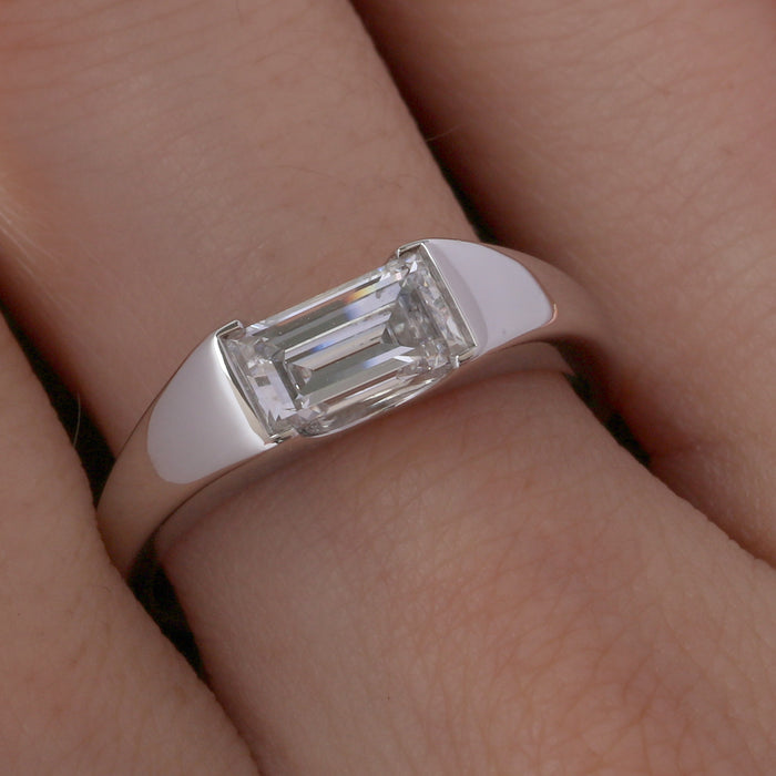 B.D'ANGELO X MCT & CO BAGUETTE DIAMOND RING IN PLATINUM