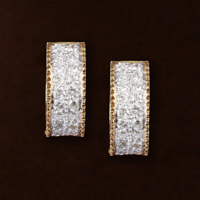 DIAMOND HUGGIE EARRINGS 14K YELLOW GOLD