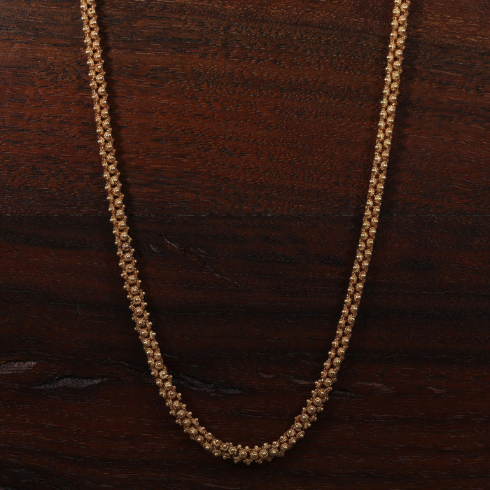 GRANULATED LONG CHAIN IN 18K YELLOW GOLD