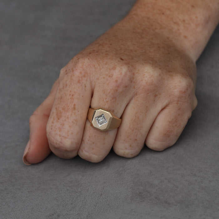 DIAMOND PINKY RING 14K YELLOW GOLD