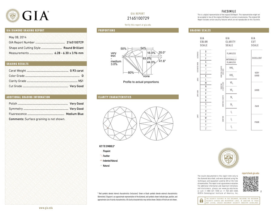 0.93CT BRILLIANT DIAMOND TAZZA RING IN PLATINUM