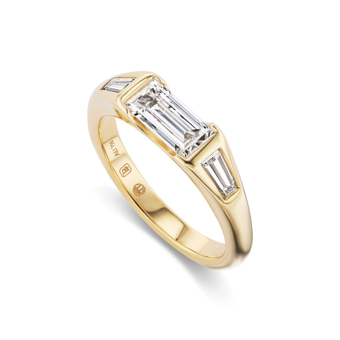 B.D'ANGELO X MCT & CO BAGUETTE DIAMOND RING 18KY