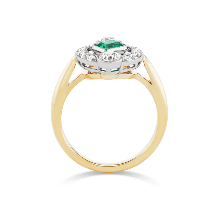 Emerald & Diamond Antique Revival Ring