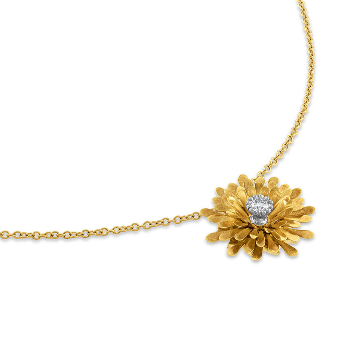 Dandelion Blossom Pendant in 18kt Bloomed Gold