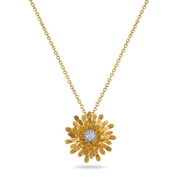 Dandelion Blossom Pendant in 18kt Bloomed Gold