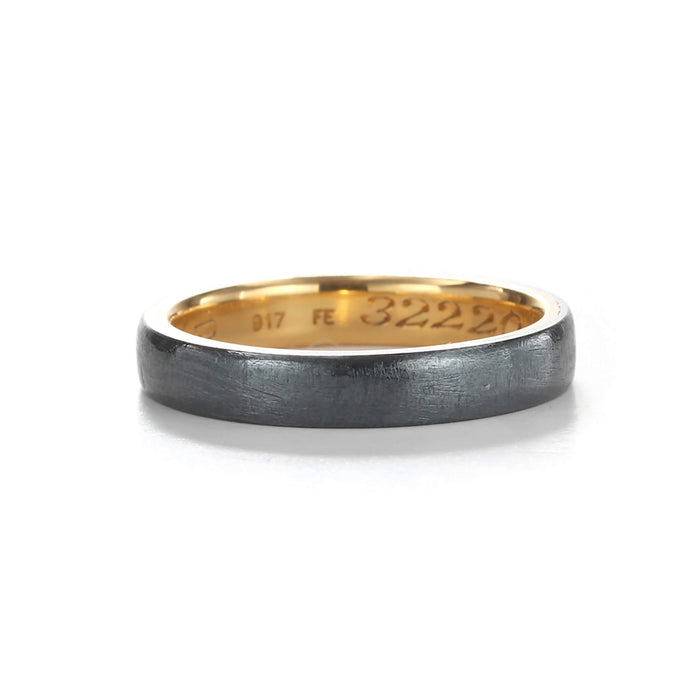 Indico Wrought Iron & 22kt Yellow Gold Band