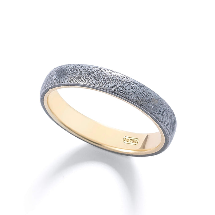 INDICO WROUGHT IRON & 22KT YELLOW GOLD BAND