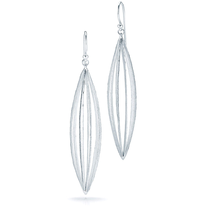 Large Baccello Earrings in Platinum