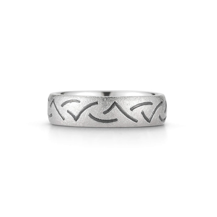 PLATINUM & WROUGHT IRON INLAY BAND