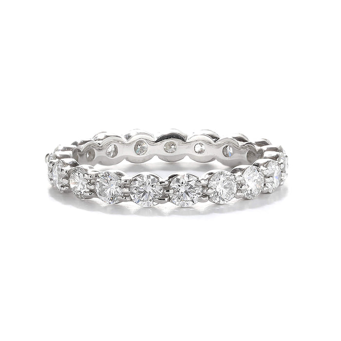 SHARED PRONG DIAMOND ETERNITY BAND 1.90 CTS, SIZE 6.5
