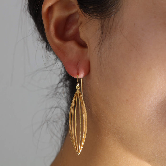 Large Baccello Earrings in 18kt Bloomed Gold